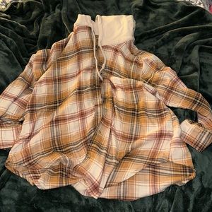 American Eagle hooded Flannel